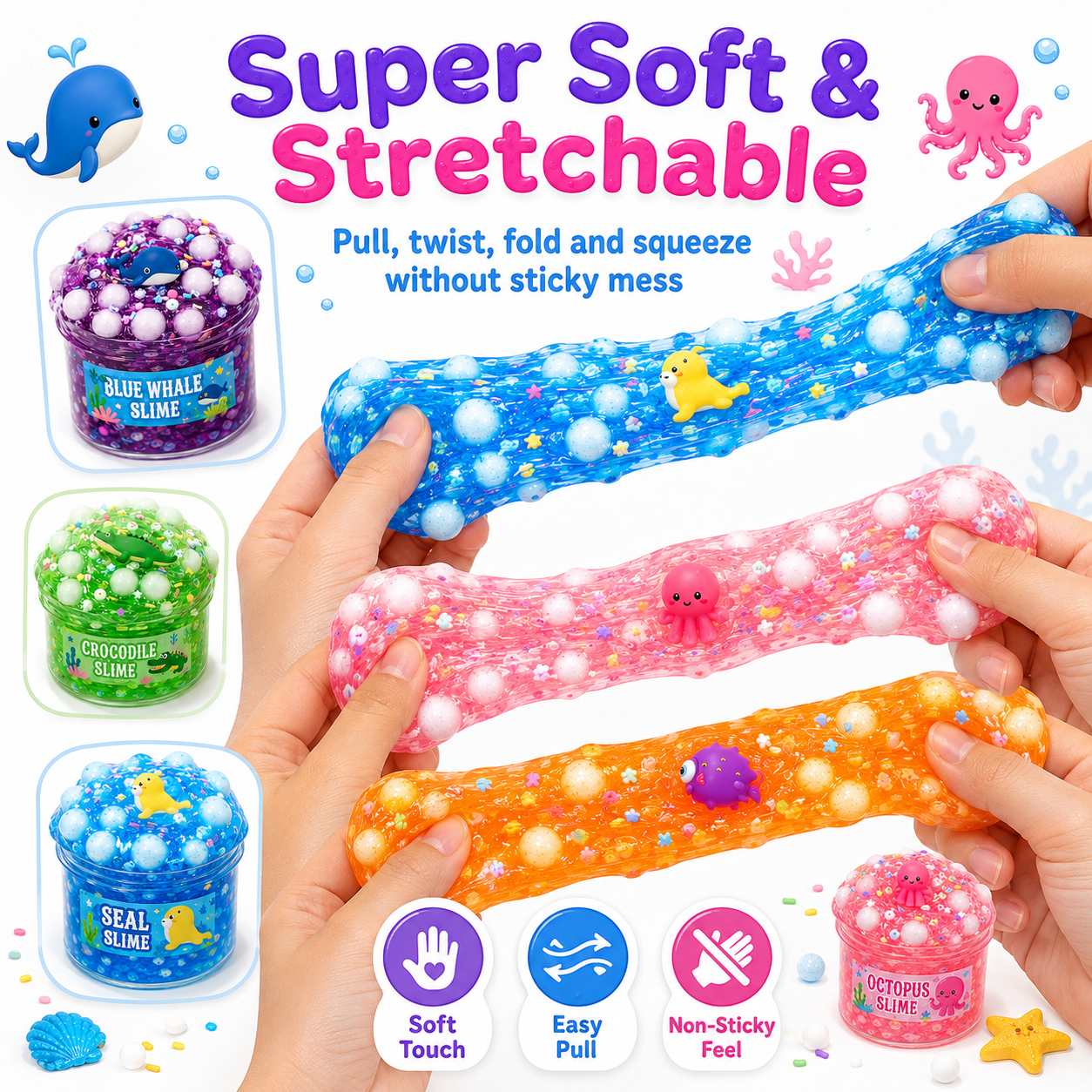 Fish Foam Bead Crystal Slime