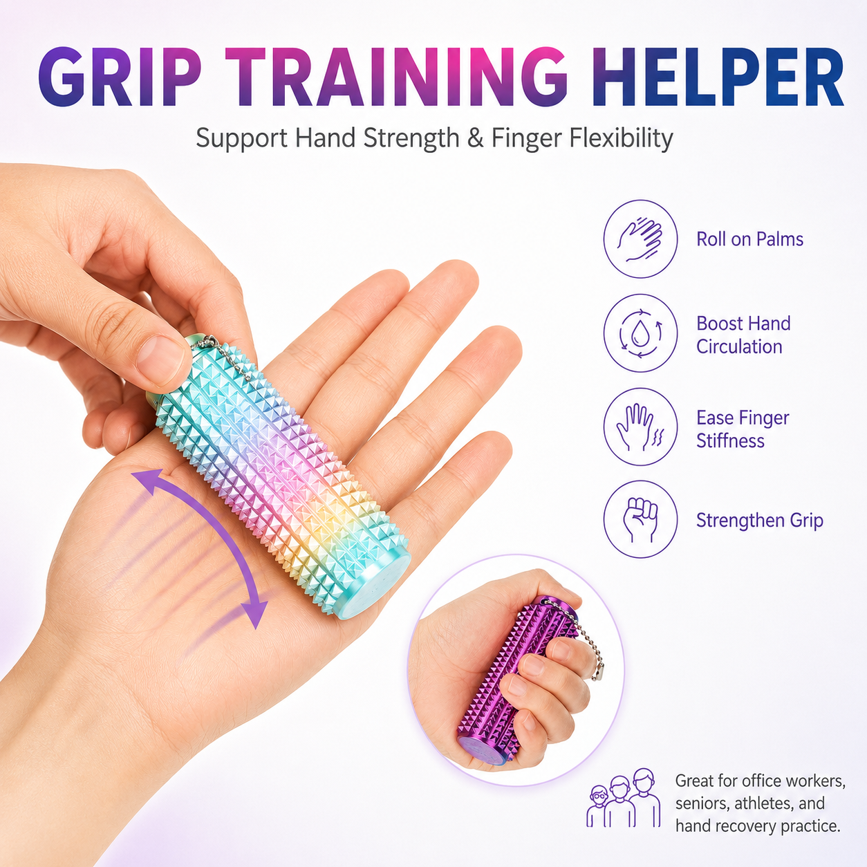 Keychain Stress Relief Roller