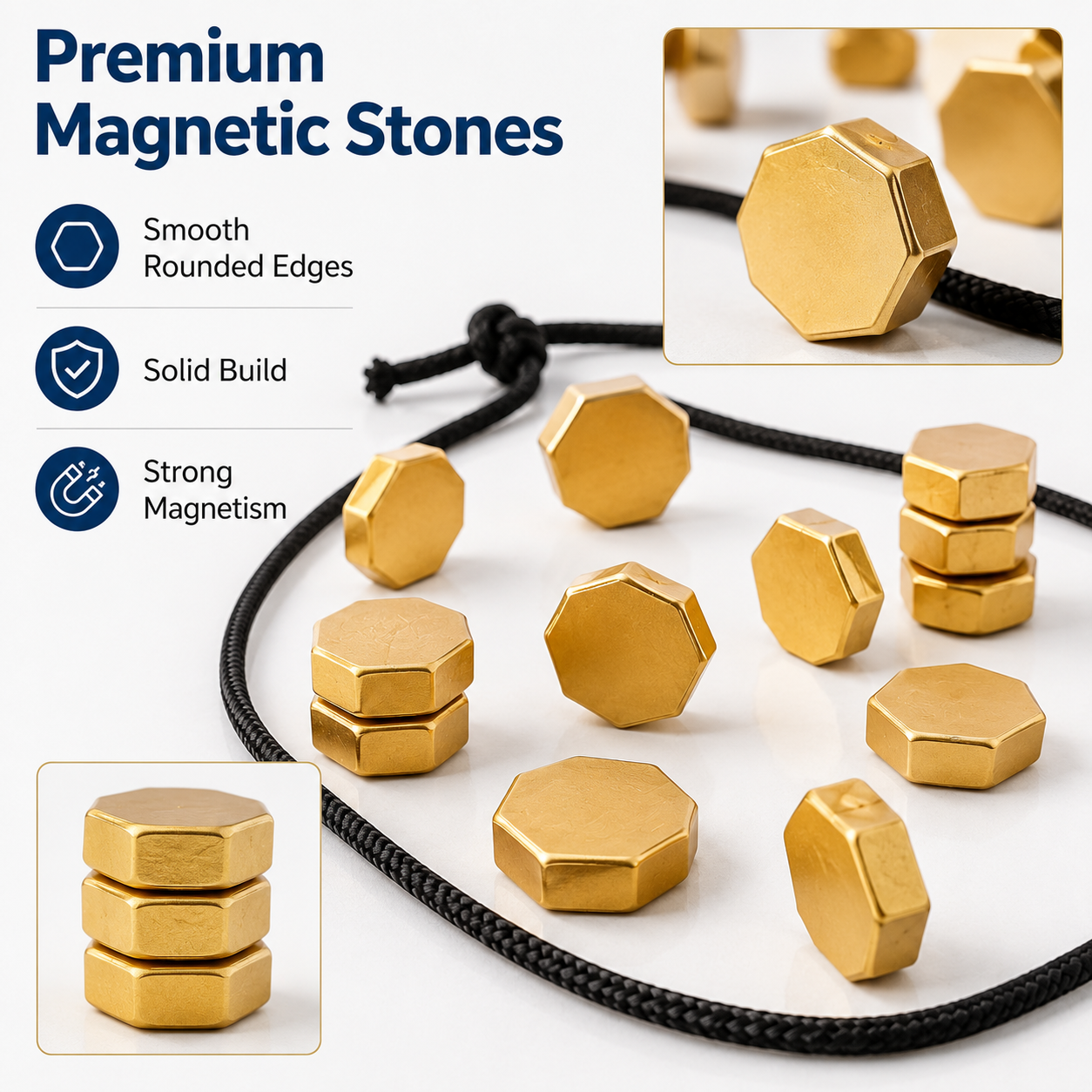 Magnetic Stones Collide Strategy Game, Family Tabletop Magnet Racing Board Game