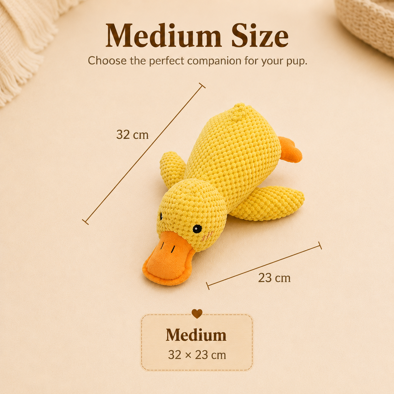 Squeaky Plush Duck Comfort Toy for Dogs