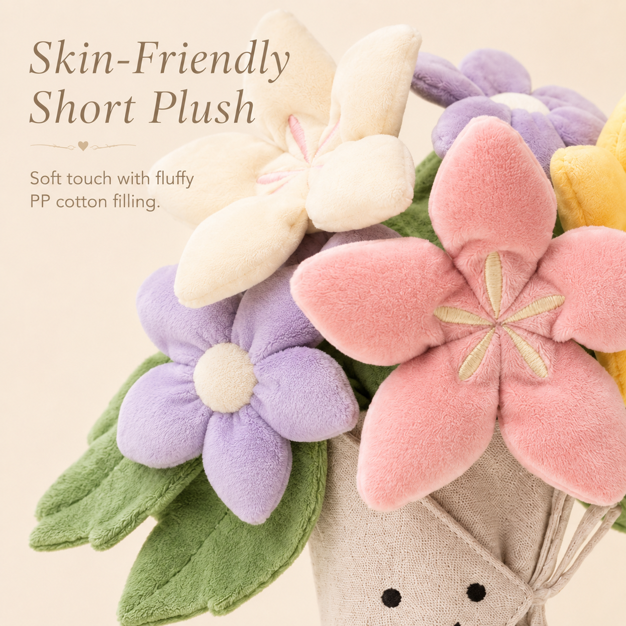 Cartoon Smiling Plush Flower Bouquet Stuffed Toy