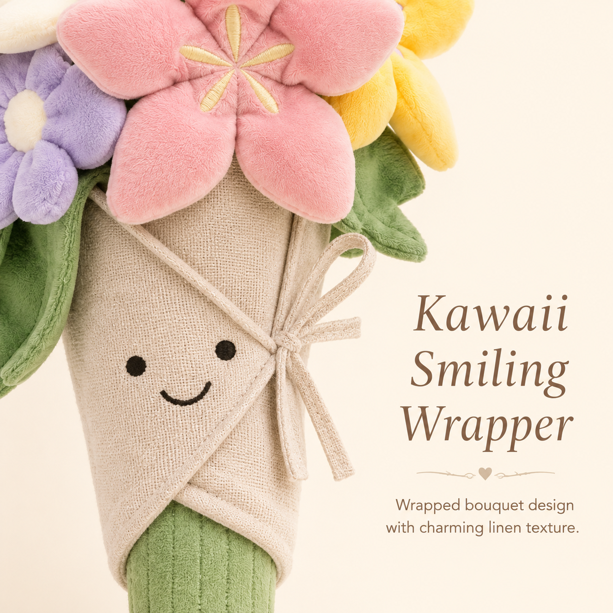 Cartoon Smiling Plush Flower Bouquet Stuffed Toy