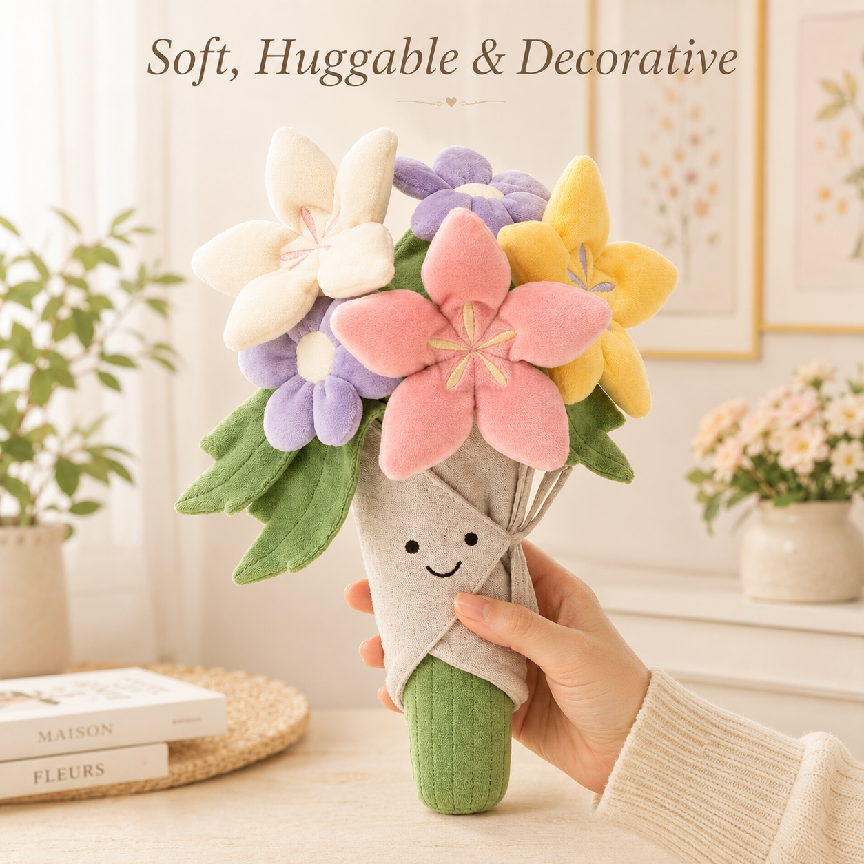 Cartoon Smiling Plush Flower Bouquet Stuffed Toy