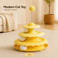 3-Tier Cat Track Toy With Spring Wand Ball