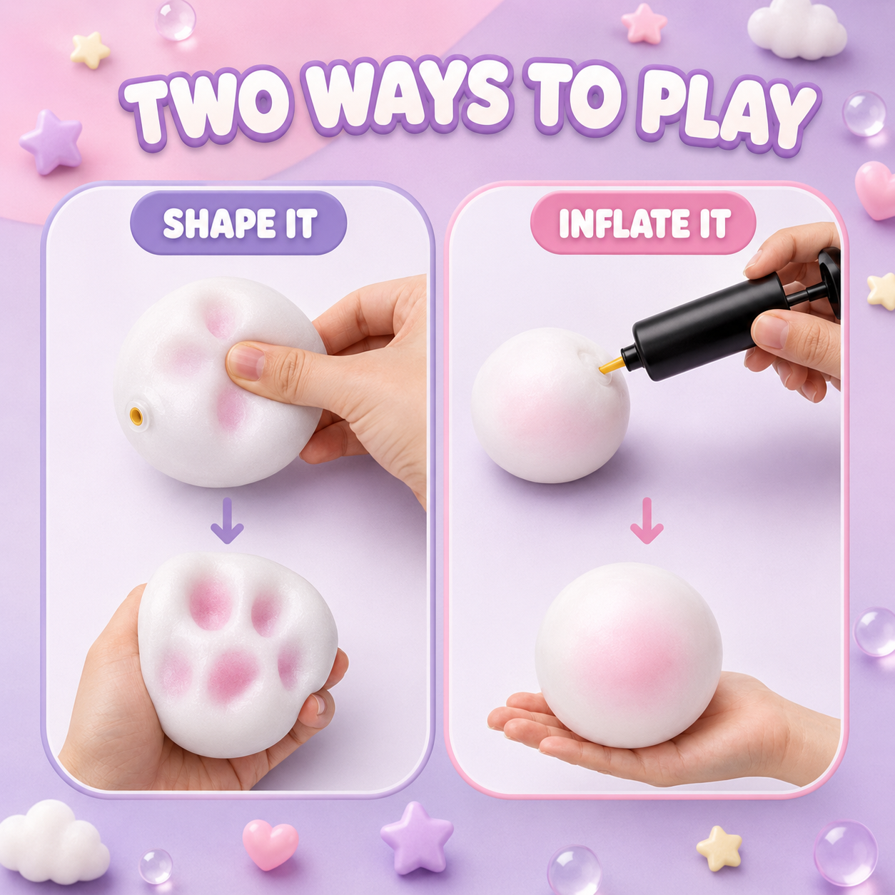 Shapeable Soft Vacuum Squishy Stress Relief Toy