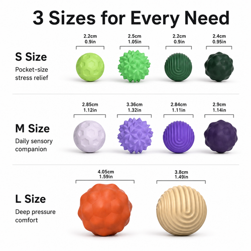 8 In 1 Multi Texture Sensory Massage Fidget Ball Set