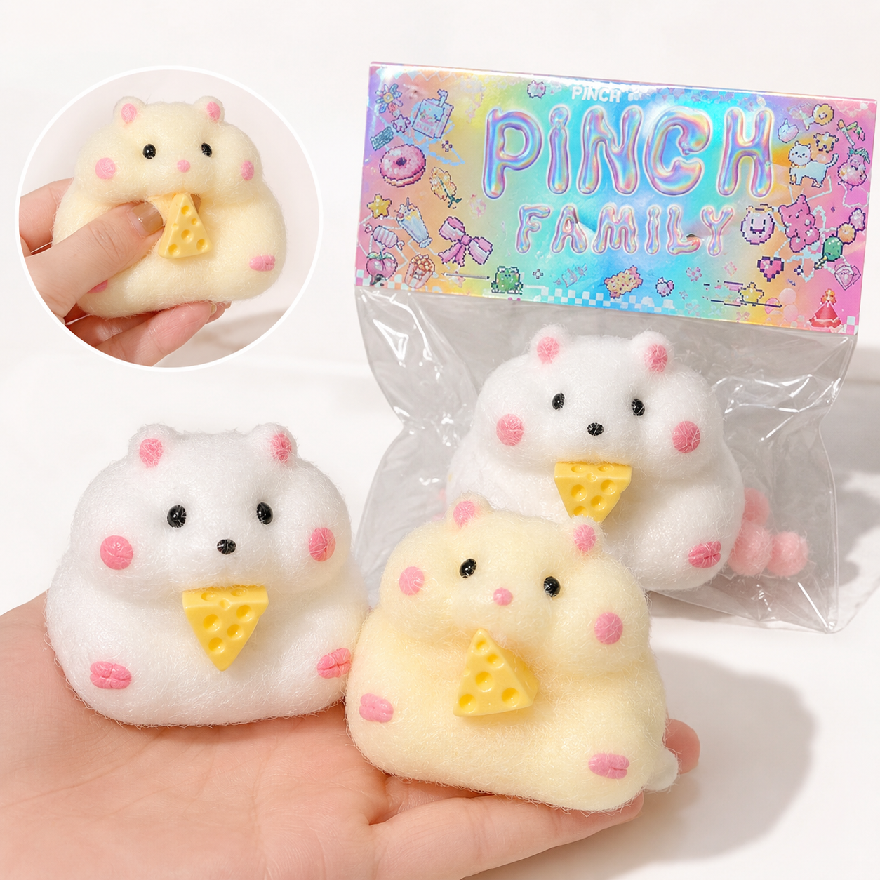 Fluffy Hamster Squishy Toy