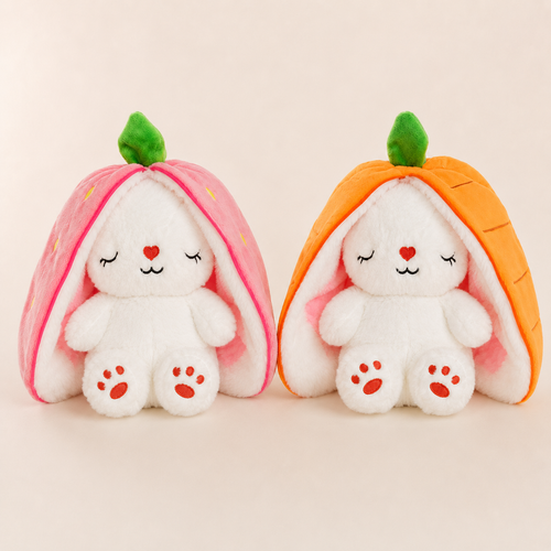 Carrot Bunny Plush Stuffed Toy