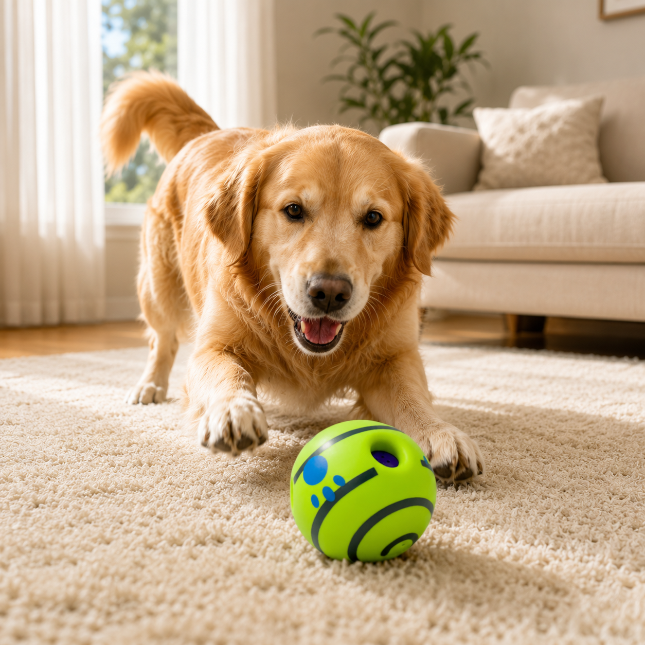 Giggle Squeaky Dog Chew Ball Toy