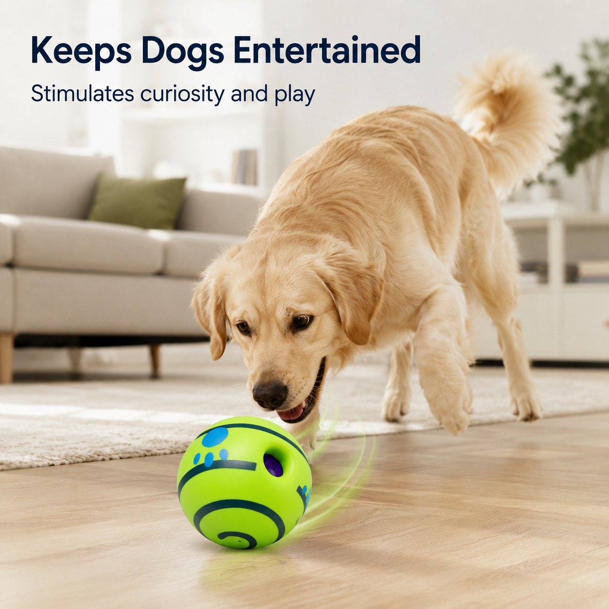 Giggle Squeaky Dog Chew Ball Toy