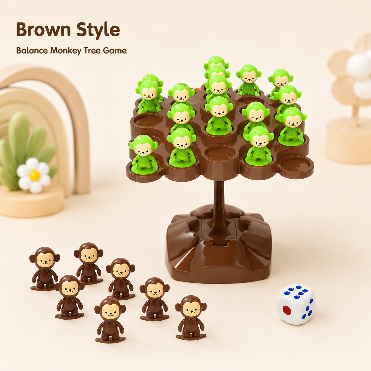 Two Player Balancing Monkey Tree Stacking Game