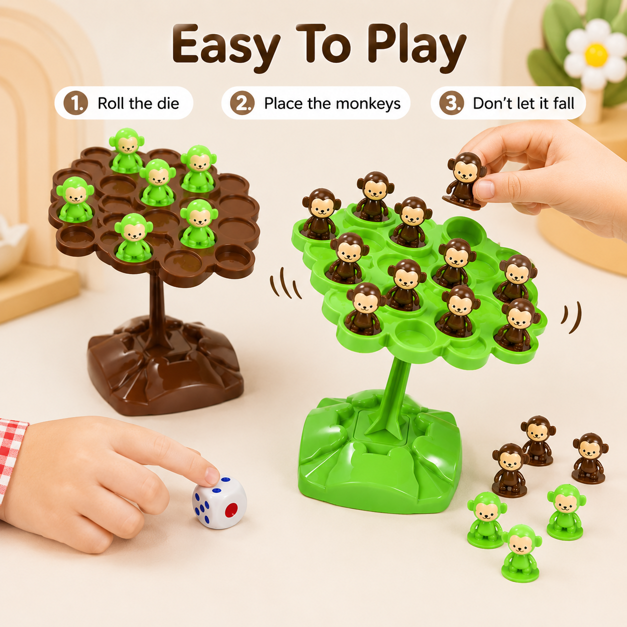 Two Player Balancing Monkey Tree Stacking Game
