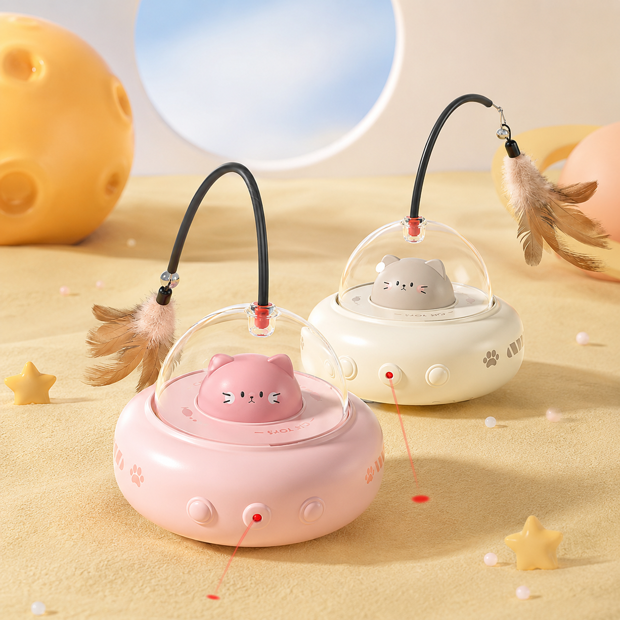 3 in 1 UFO Laser Cat Toy