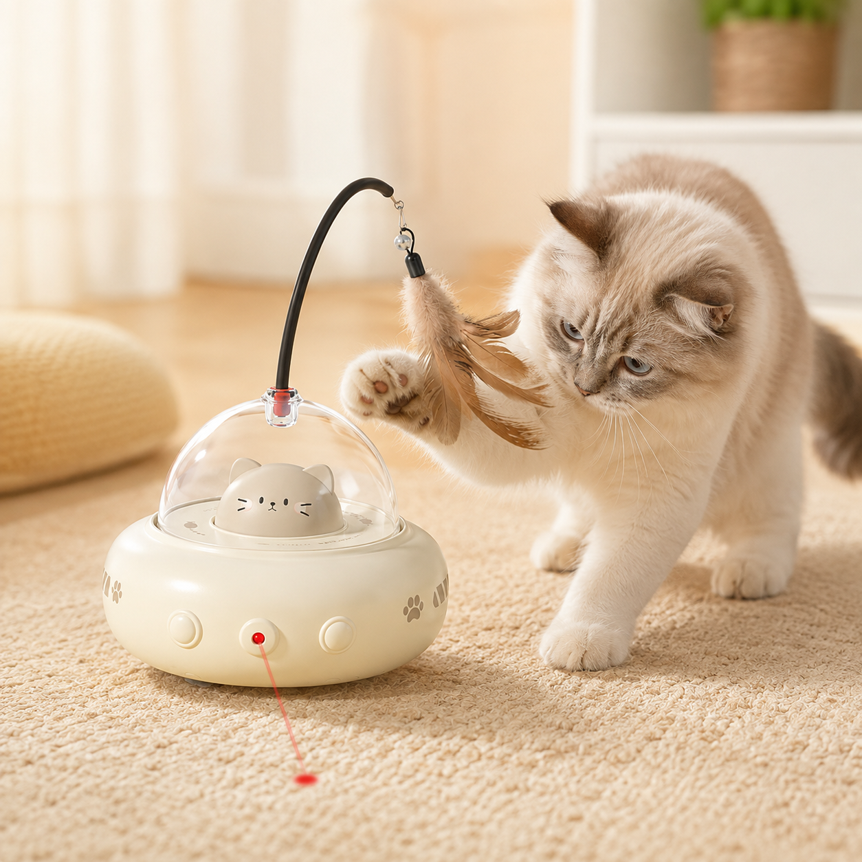 3 in 1 UFO Laser Cat Toy