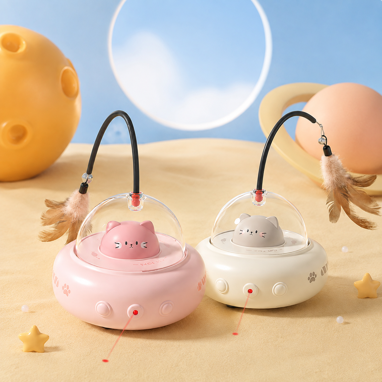 3 in 1 UFO Laser Cat Toy