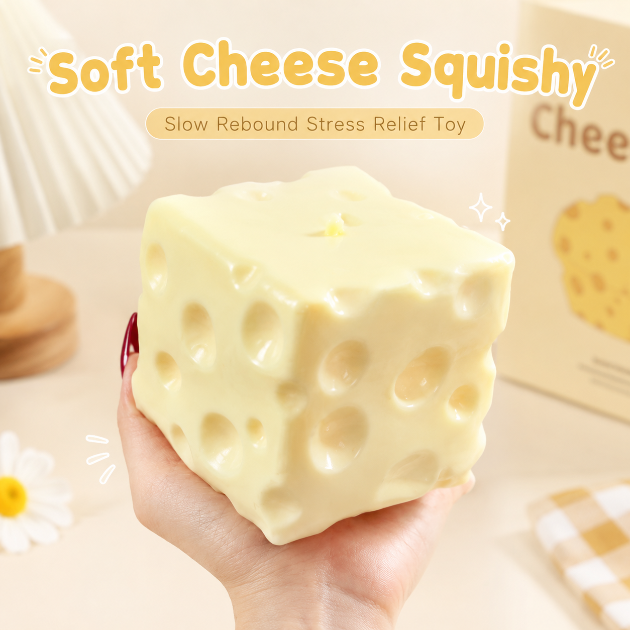 Creamy Cheese Slow Rebound Squishy Fidget Toy
