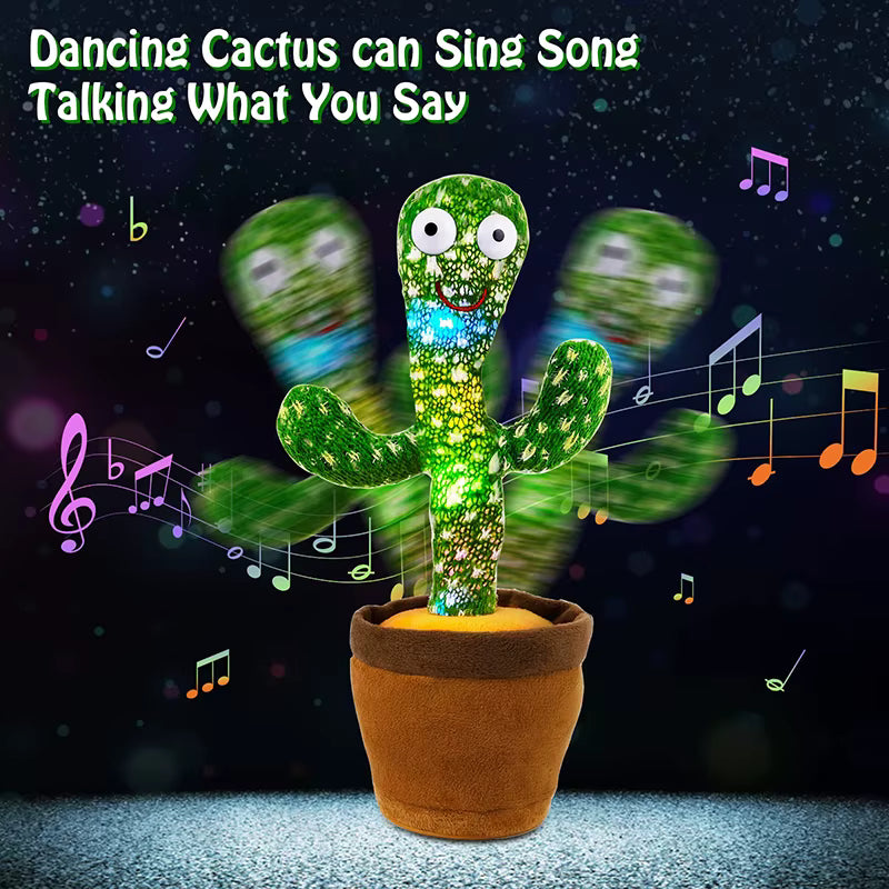 Singing Dancing Repeat Talking Cactus Plush Toy