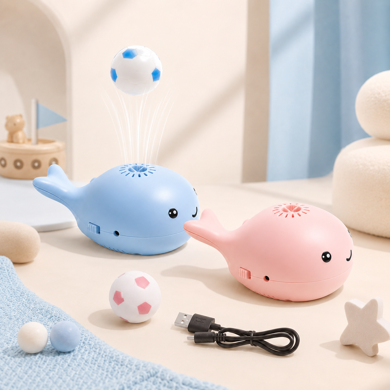 2 In 1 Whale Floating Ball Toy