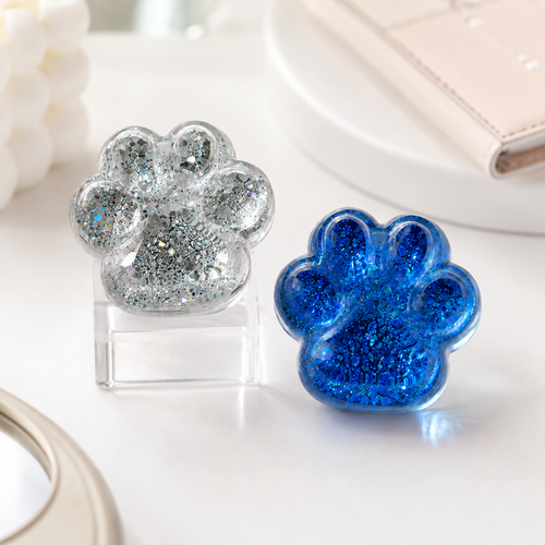 6 Colors Glitter Star Cat Paw Soft Squishy Toy