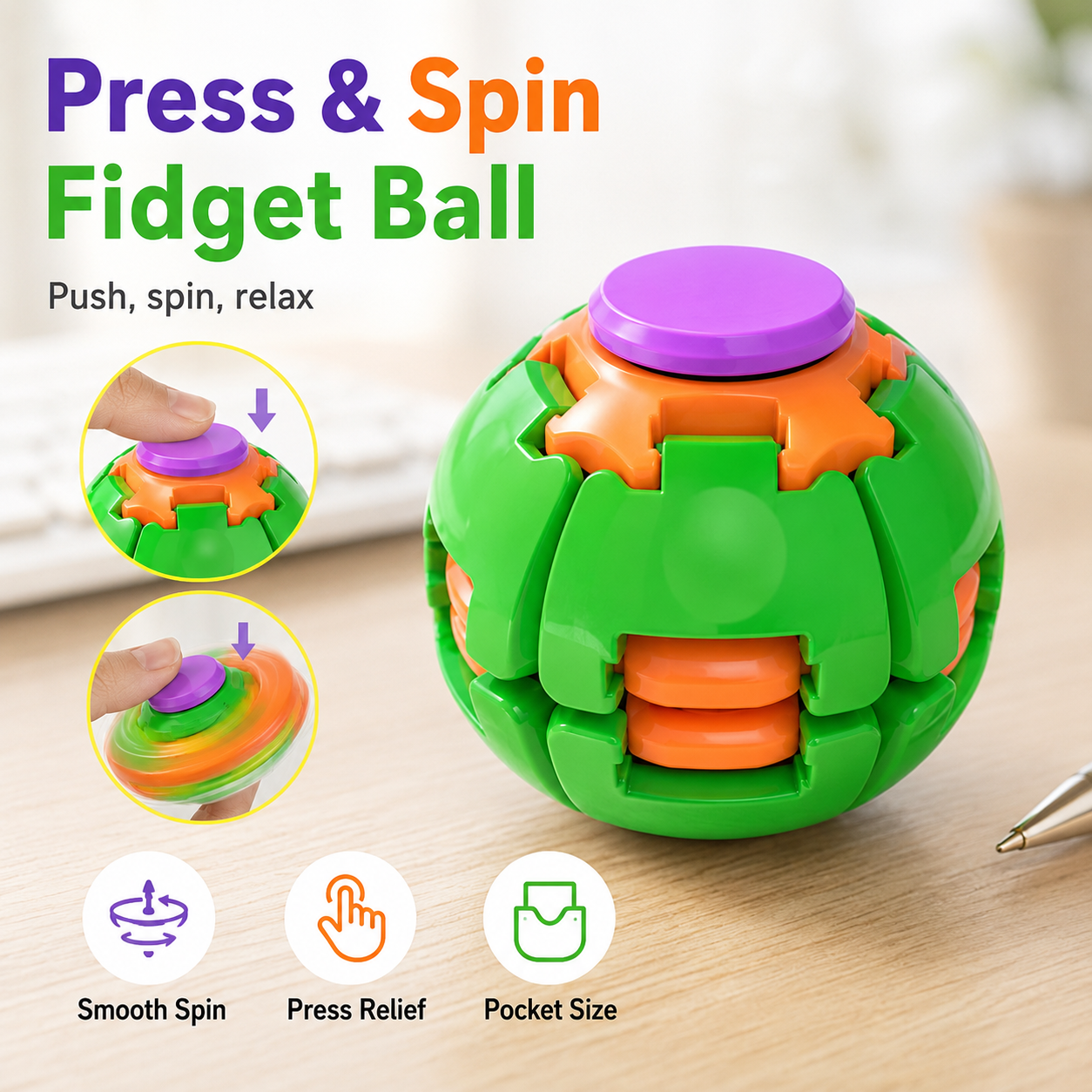 Hand Spinner Stress Relief Ball