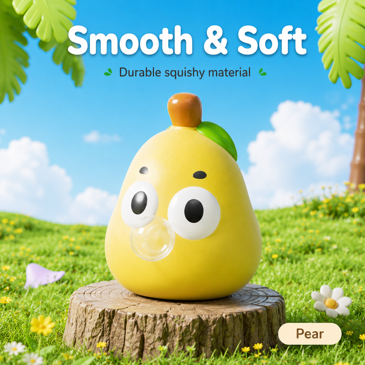 Kawaii Pop Eye Fruits Squishy Stress Relief Toy