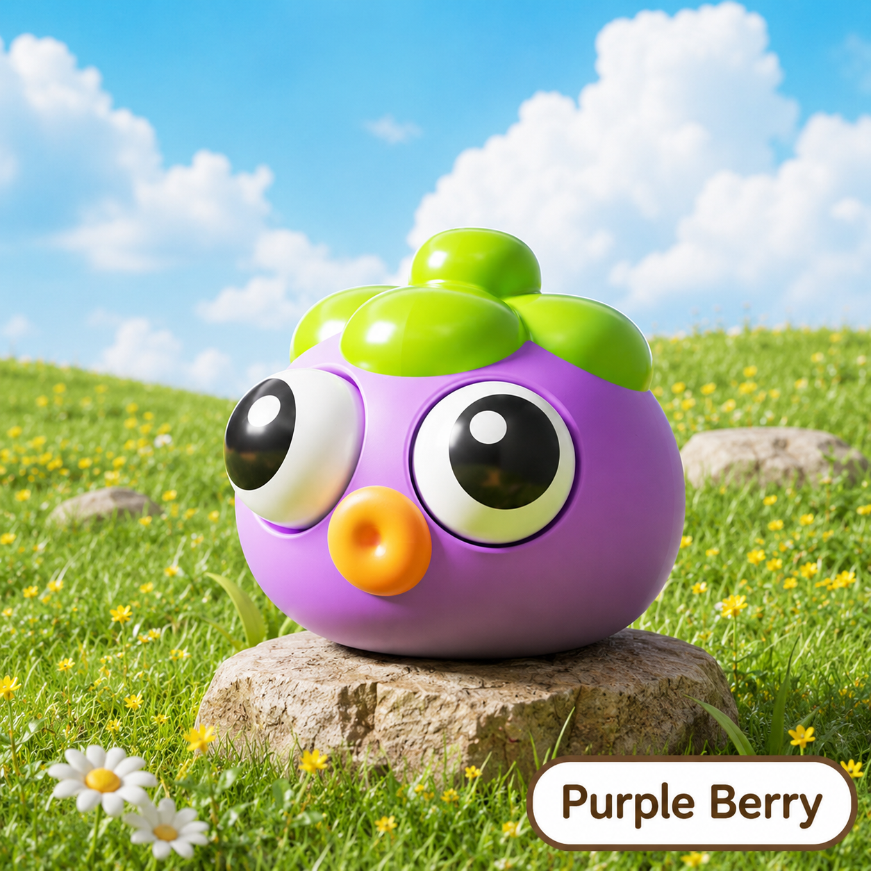 Kawaii Pop Eye Fruits Squishy Stress Relief Toy