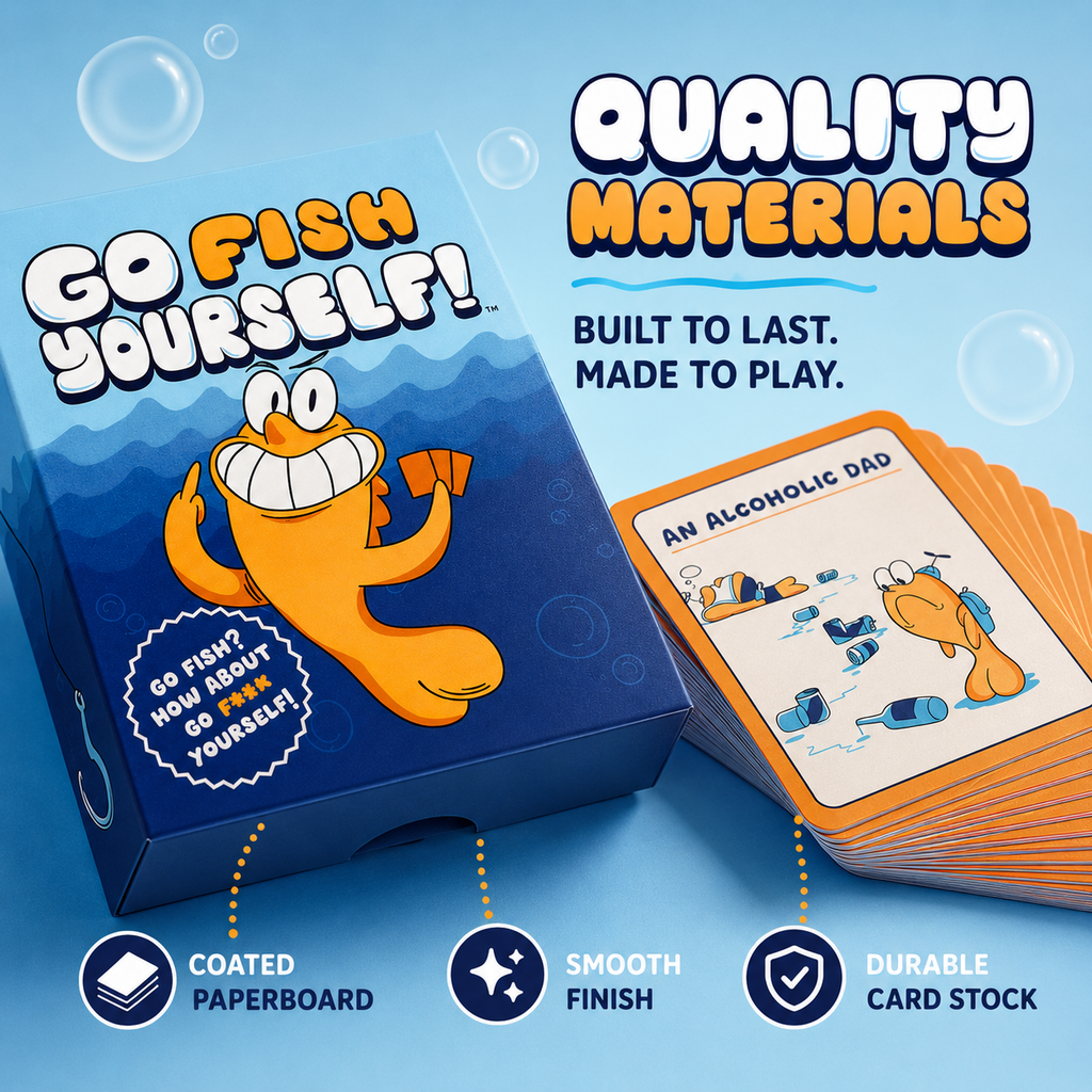48 pcs/bag Go Fish Card Game Yourself Fun Gag Gift  Funny cards for family gatherings, pastime, parties