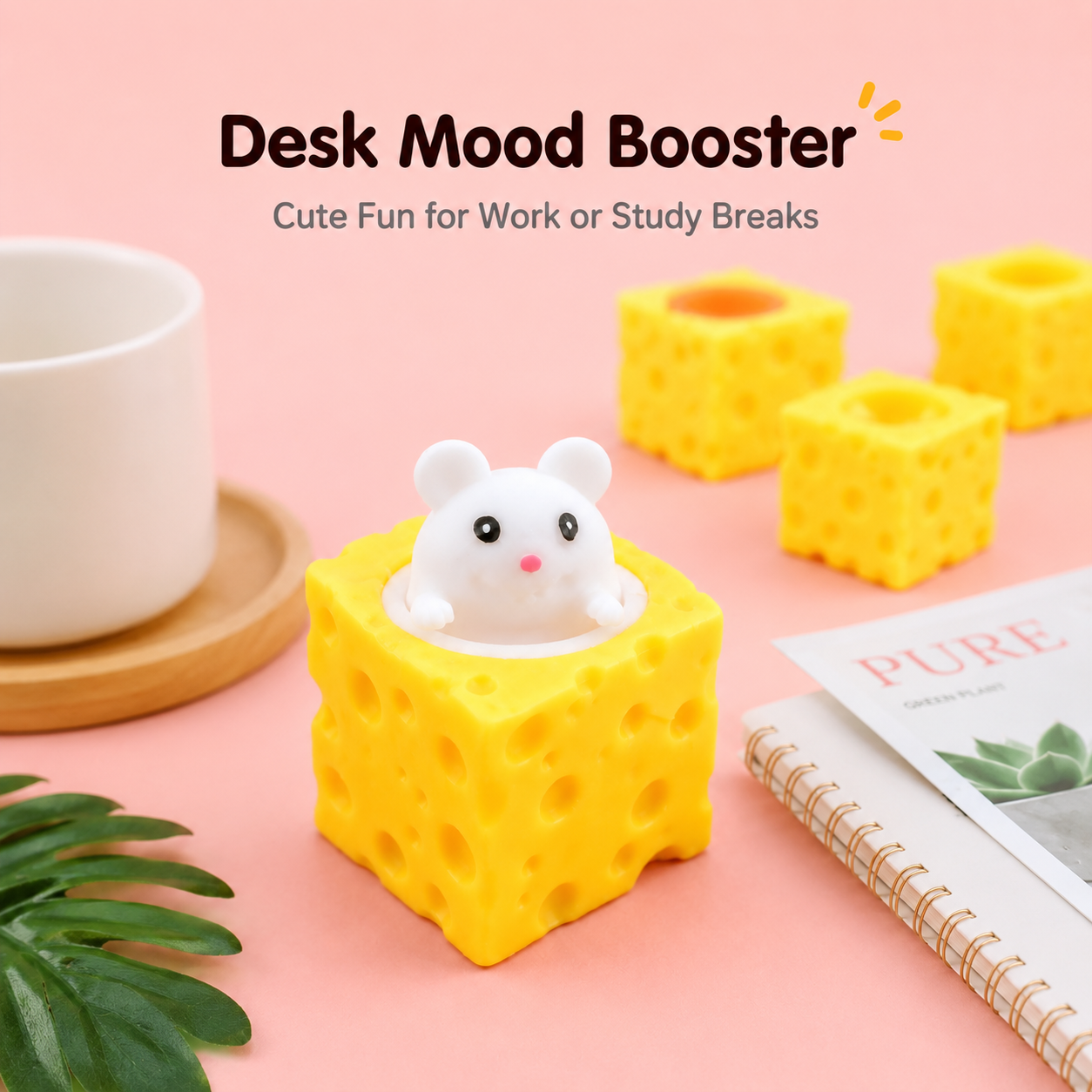 Squishy Cheese Mouse Toy, Pop Up Design for Instant Stress Relief