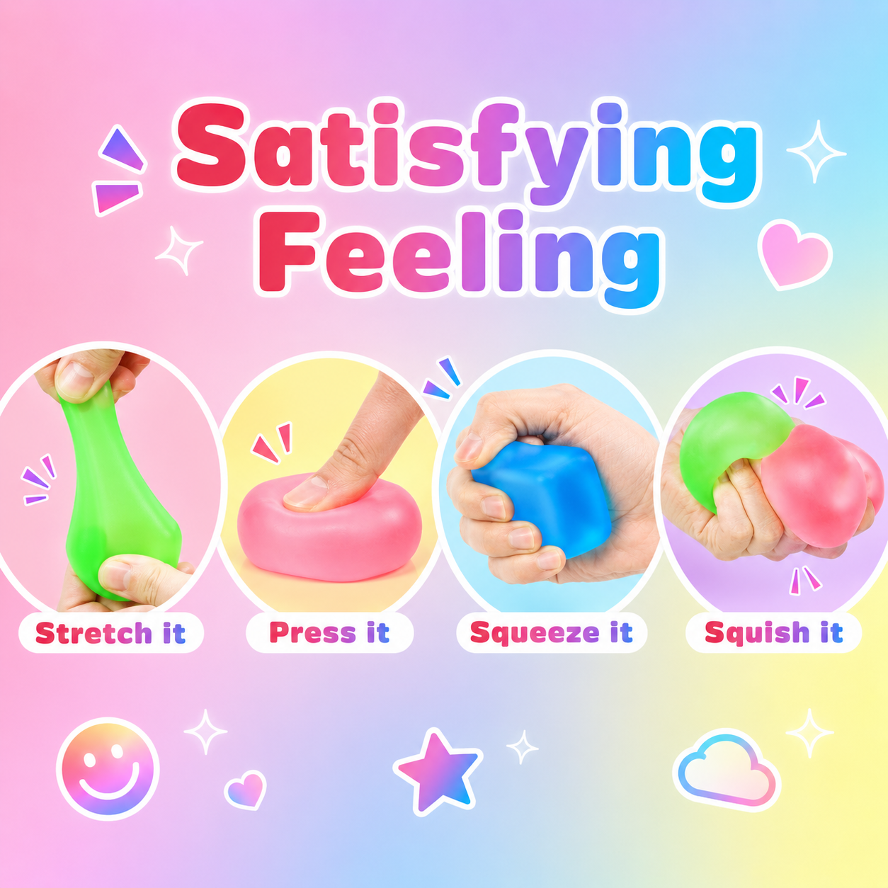 Soft Stress Relief Squish Cube