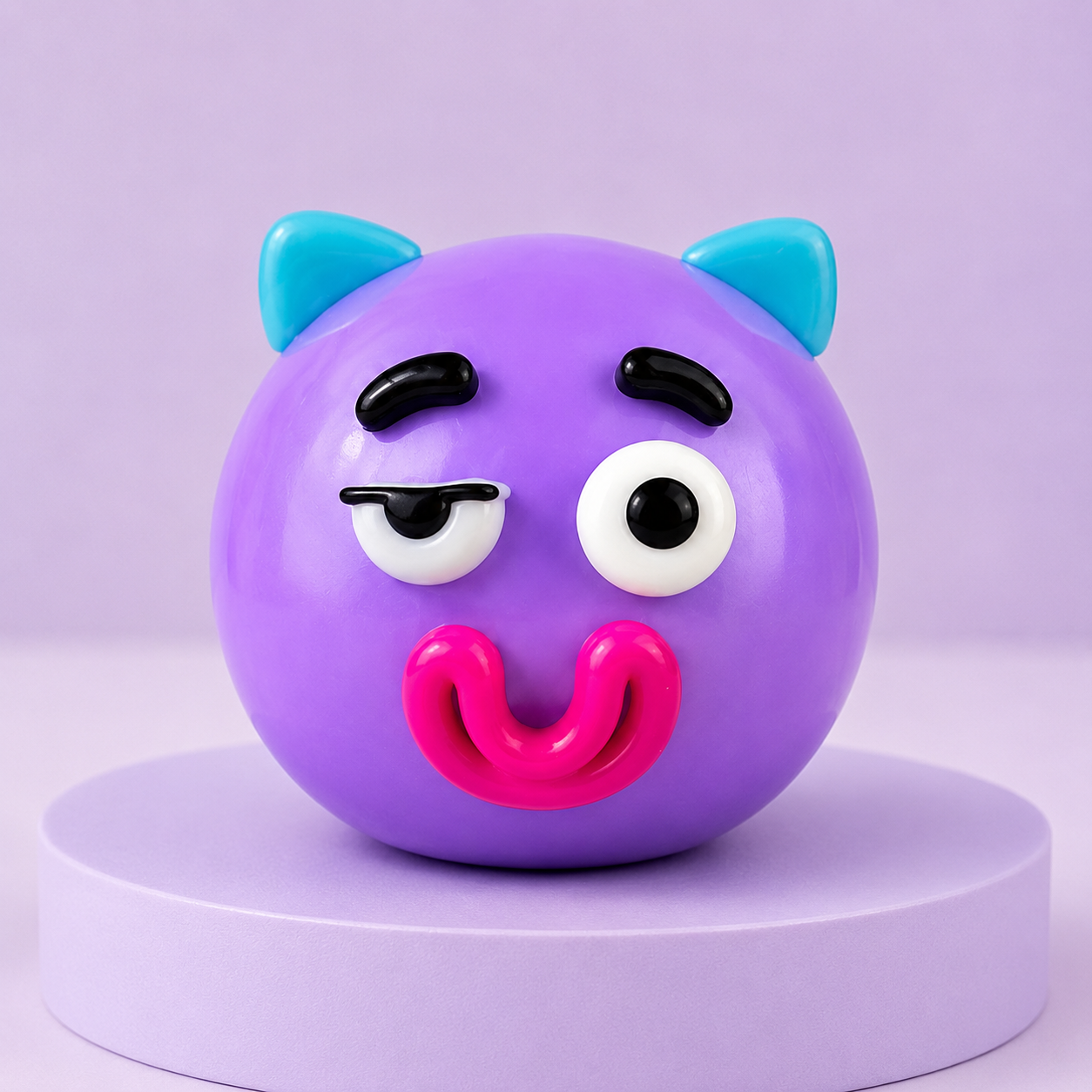 Multi-Color Funny Face Soft Squeeze Decompression Ball
