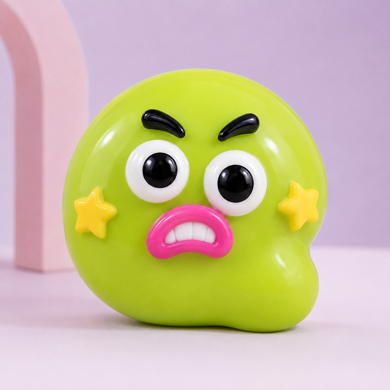 Multi-Color Funny Face Soft Squeeze Decompression Ball