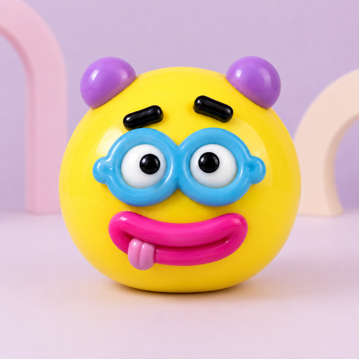 Multi-Color Funny Face Soft Squeeze Decompression Ball