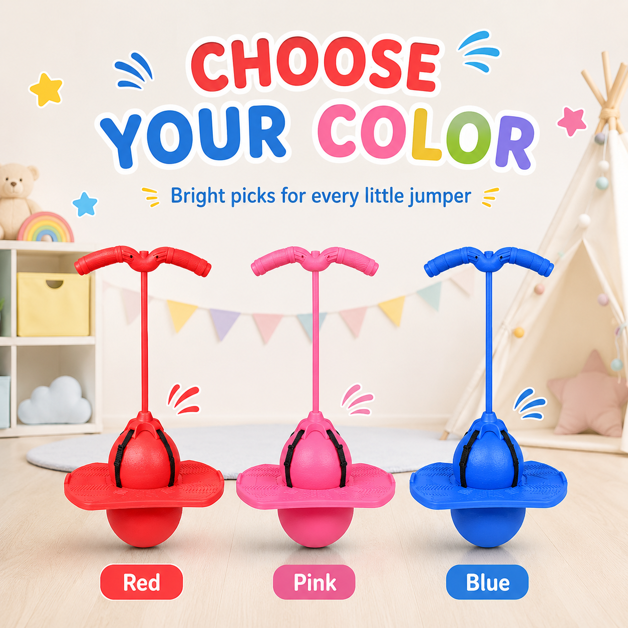 Pogo Jump Ball Kids Balance Exercise Toy