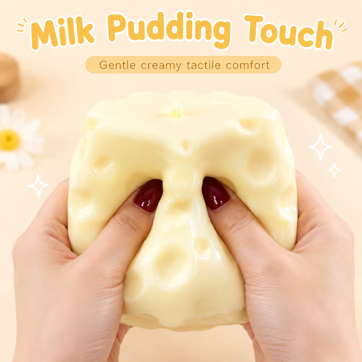 Creamy Cheese Slow Rebound Squishy Fidget Toy