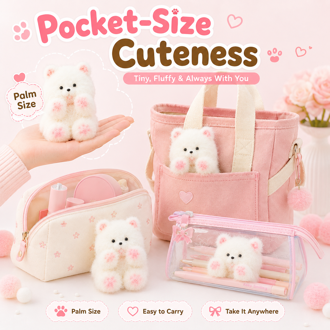 Kawaii Fluffy Animal Slow Rebound Squishy Fidget Toy