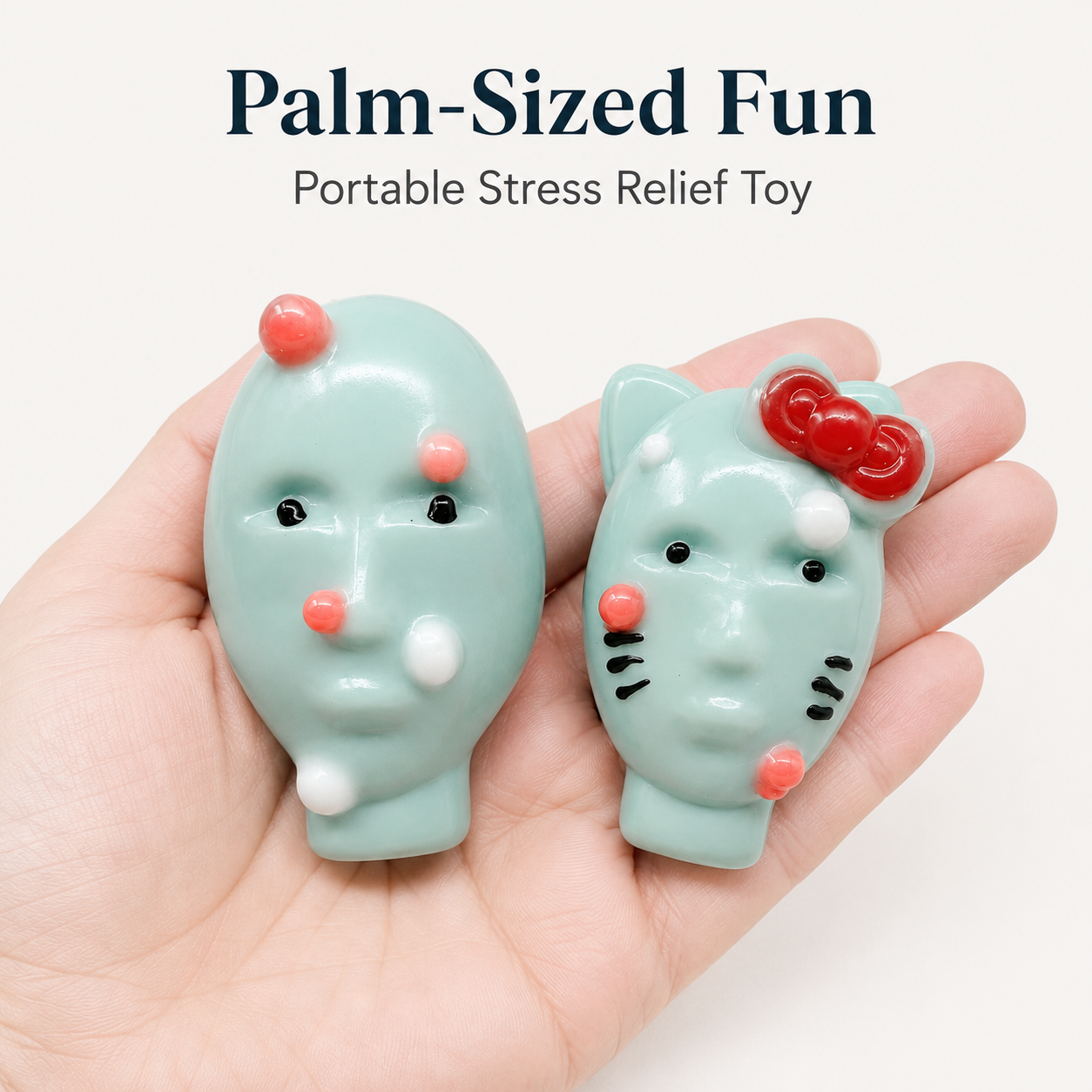 Pimple Popping Human Face Cat Squishy Fidget Toy