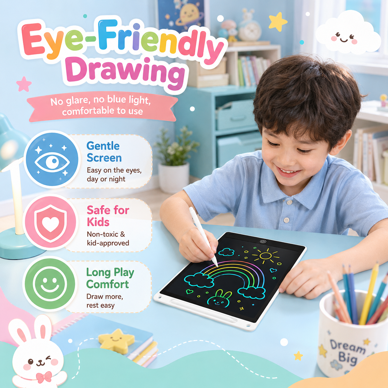 Kids Colorful Drawing Board
