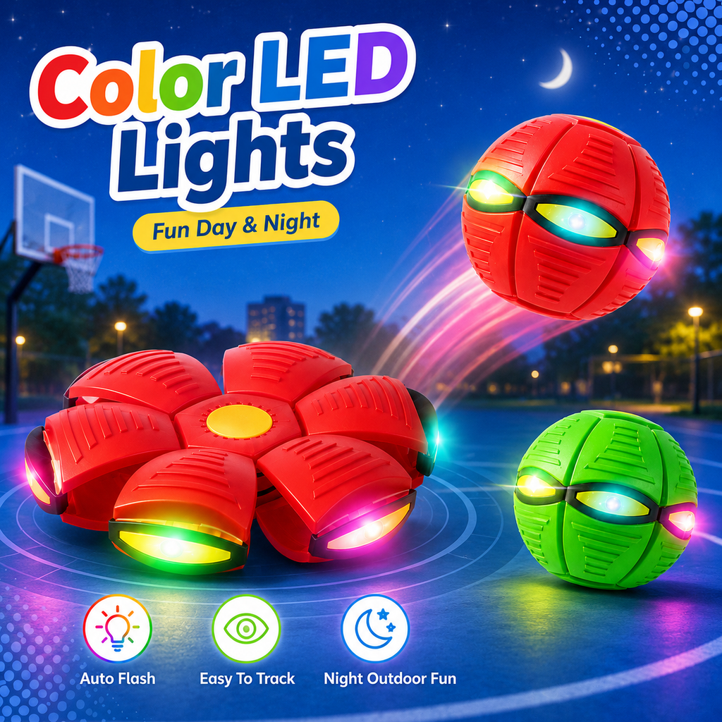 LED Light Magic Deform Flying Saucer Ball Toy