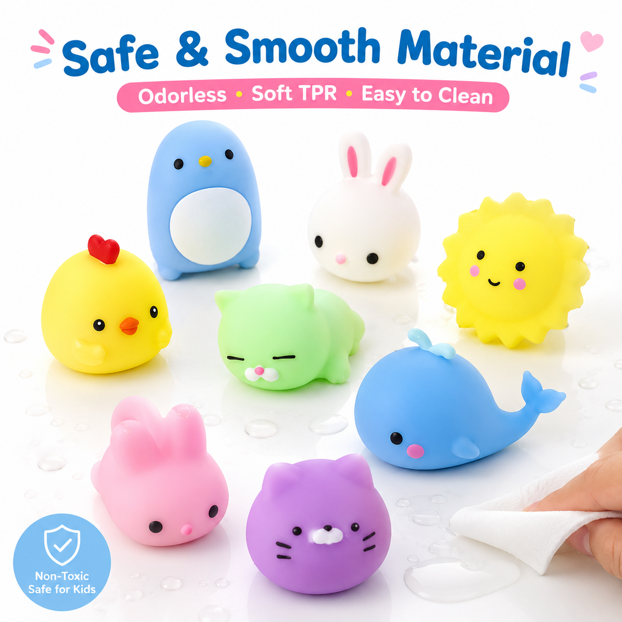 Mixed Styles Mini Kawaii Mochi Squishy Fidget Toy