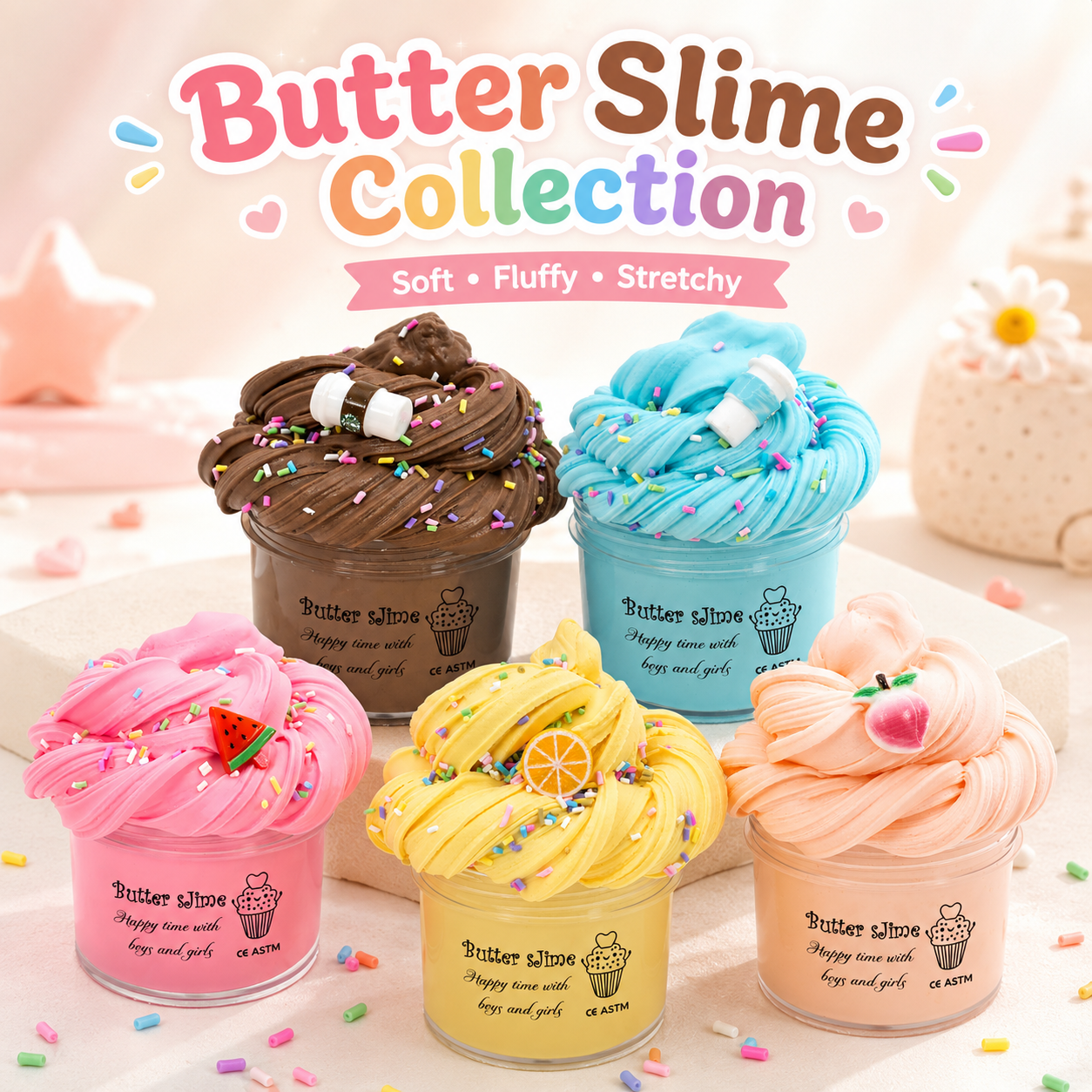 Fluffy Coffee Fruit Butter Slime
