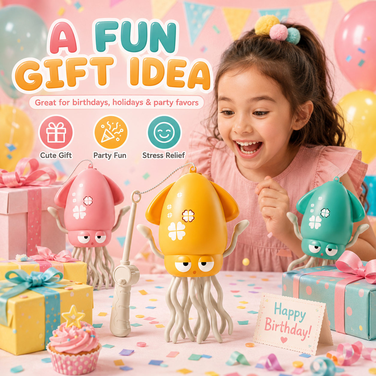 Twist Squid Stress Relief Toy