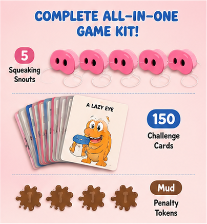 Pig Nose You Laugh You Lose Family Party Game Snort Funny