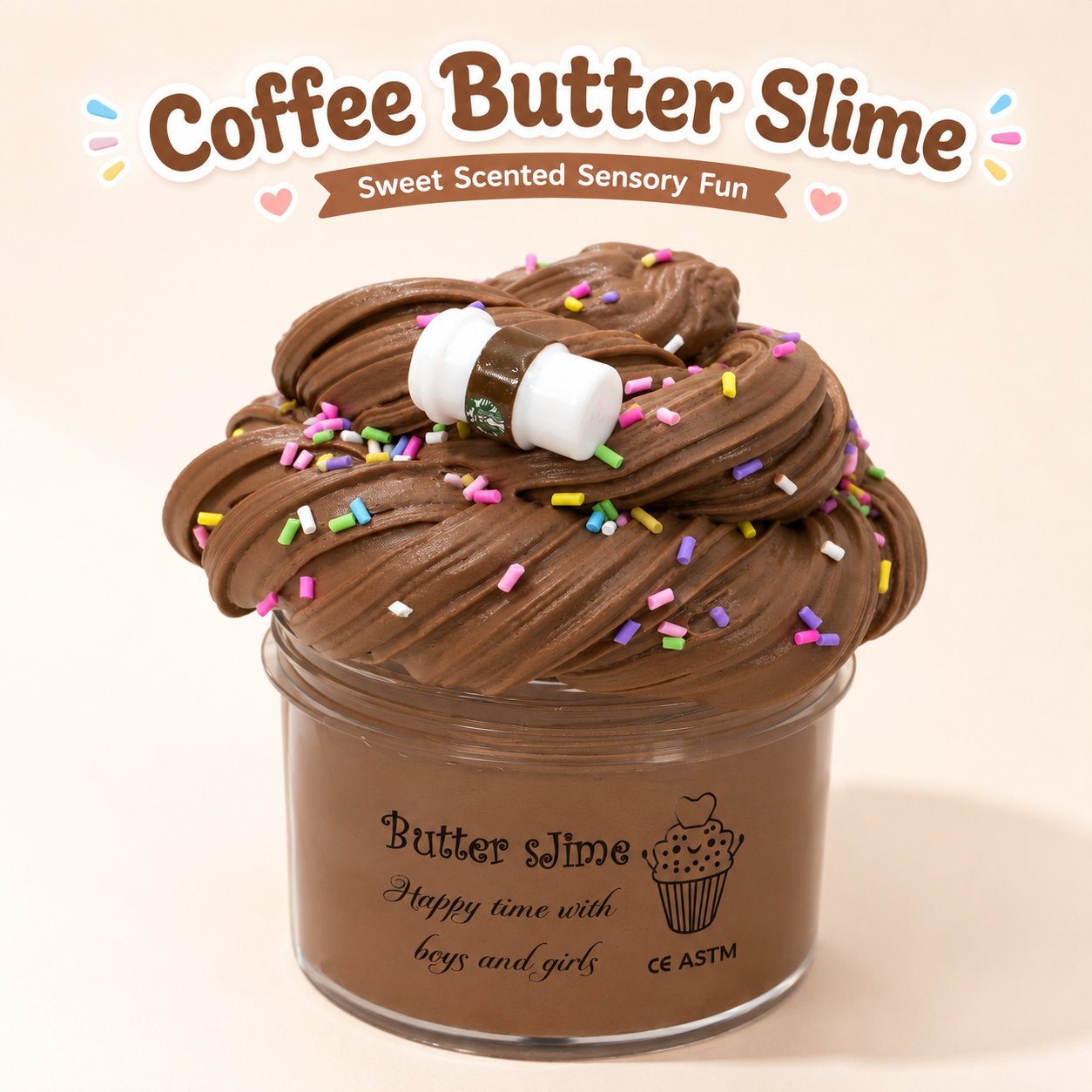 Fluffy Coffee Fruit Butter Slime