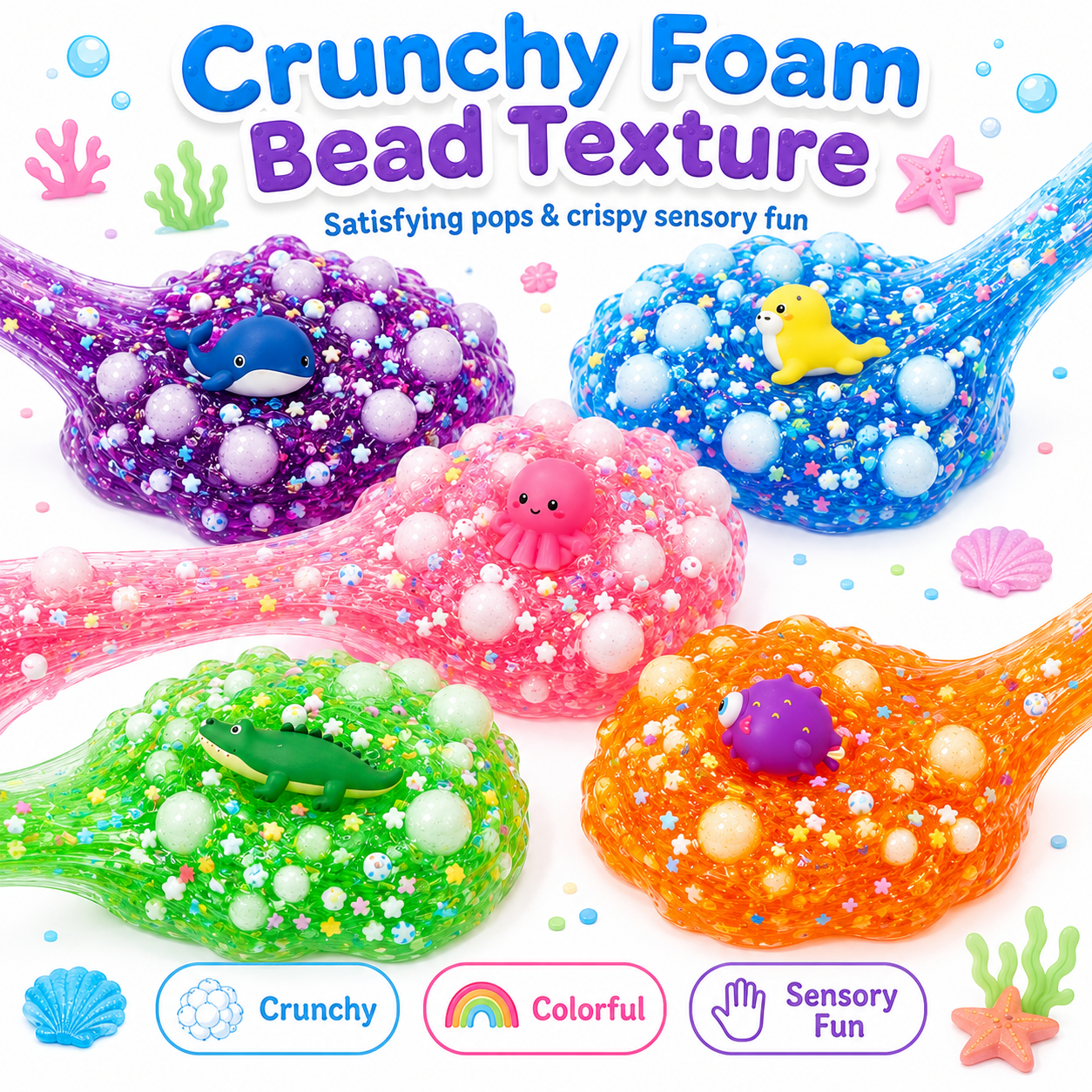 Fish Foam Bead Crystal Slime