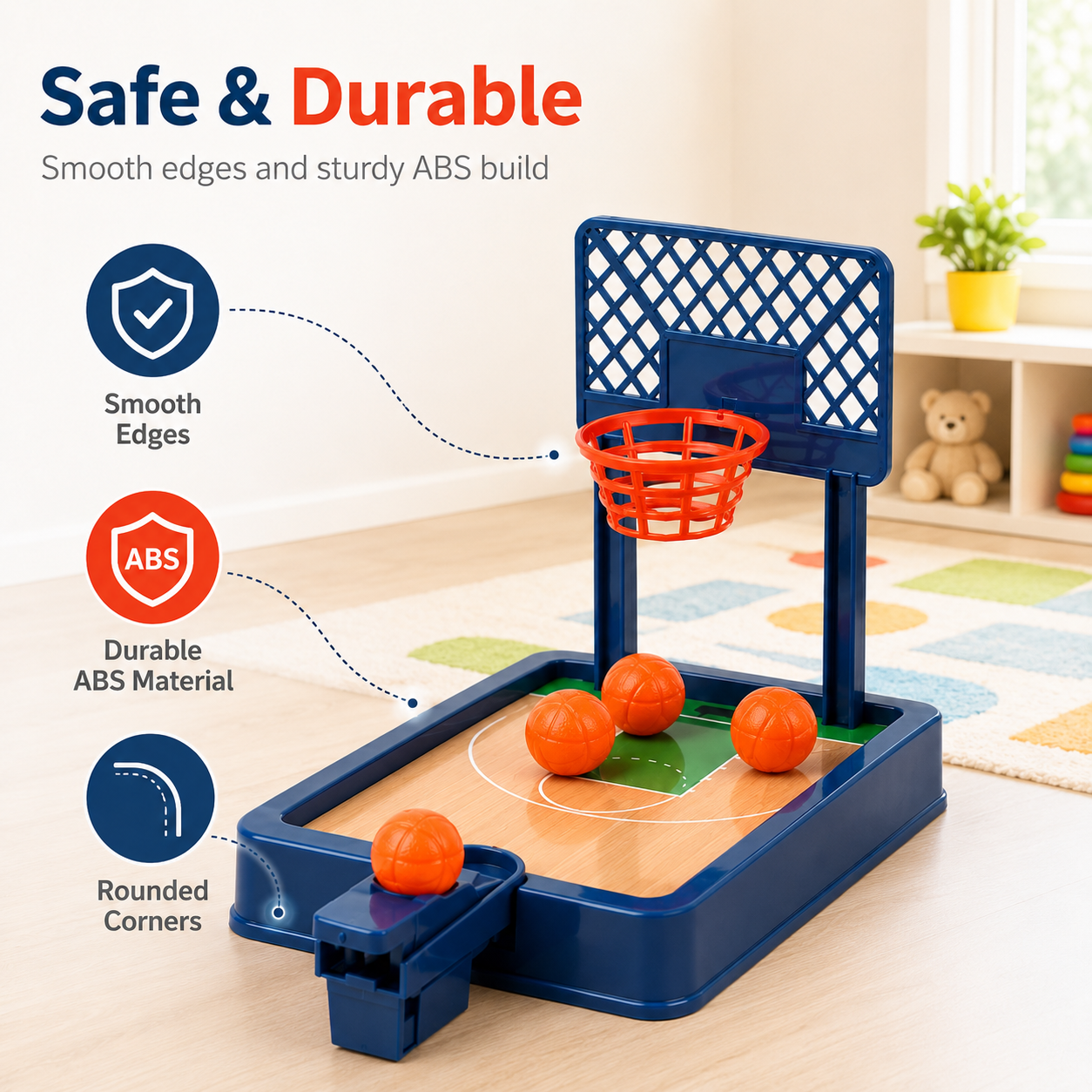 Desktop Mini Finger Basketball Stand Shooting Game Toy