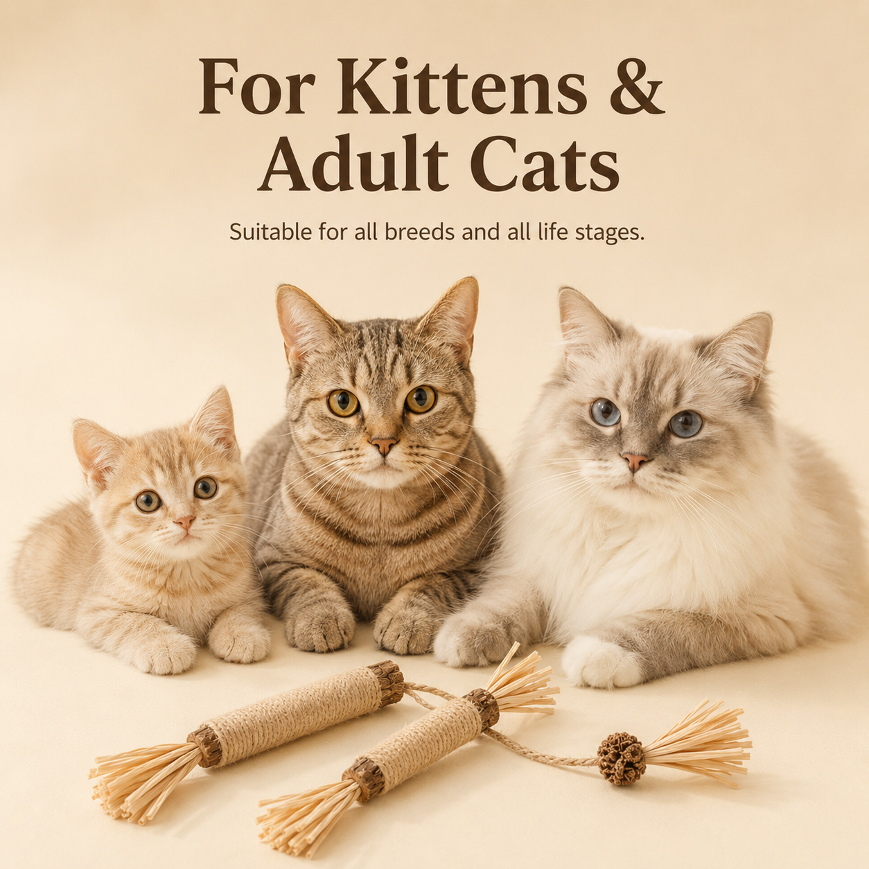 Sisal Wrapped Silvervine Cat Chew Toy Stick