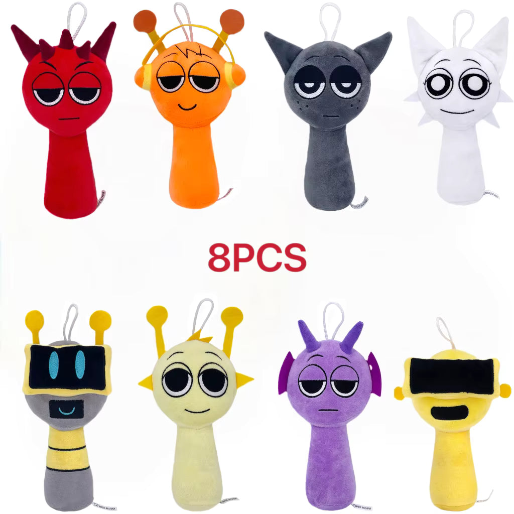 8 Styles Sprunki Game Character Plush Toy Set