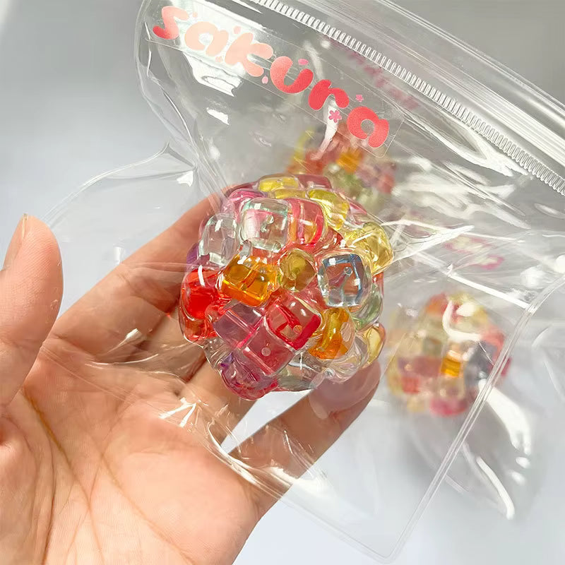 Transparent Bubble Crunch Noise Squishy Toy