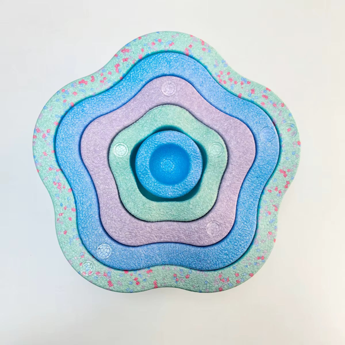 Rainbow Flower Shape Soft Stacking Blocks Toy