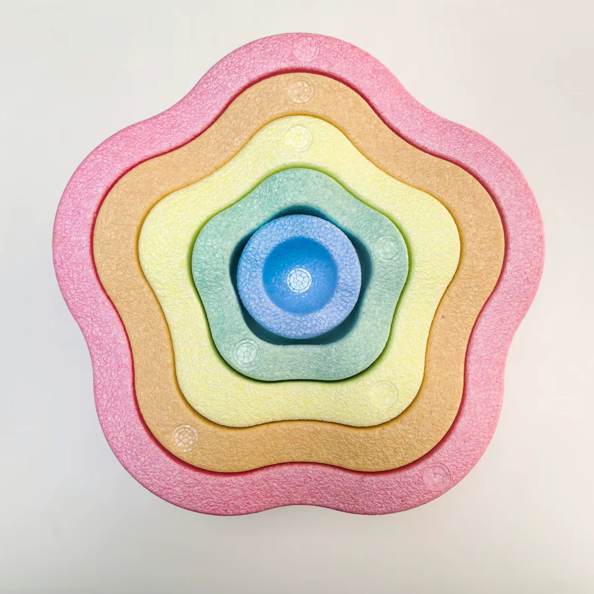 Rainbow Flower Shape Soft Stacking Blocks Toy